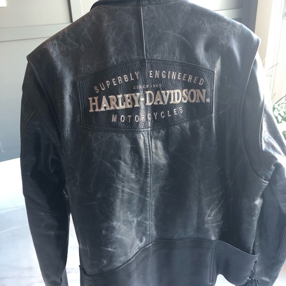 Harley Davidson men’s xl leather riding jacket - Picture 2 of 4